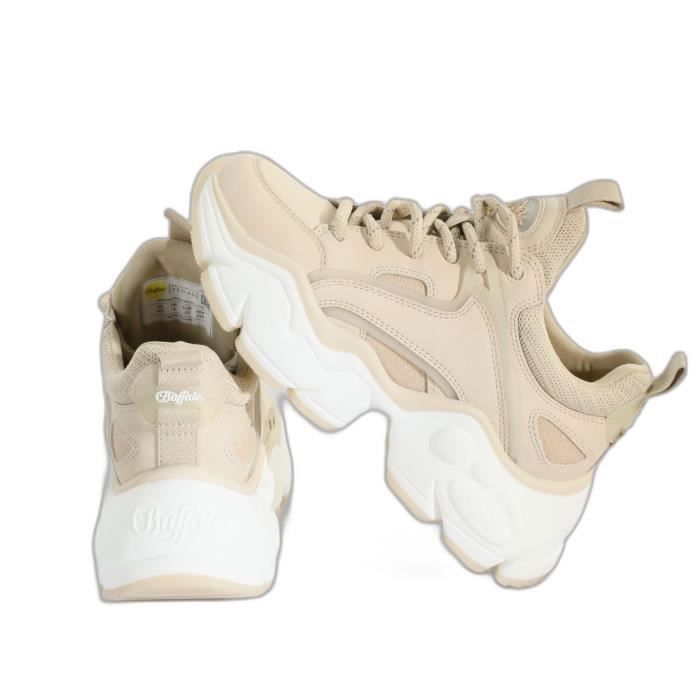 Baskets femme BUFFALO Binary C Vegan Confortable Cream