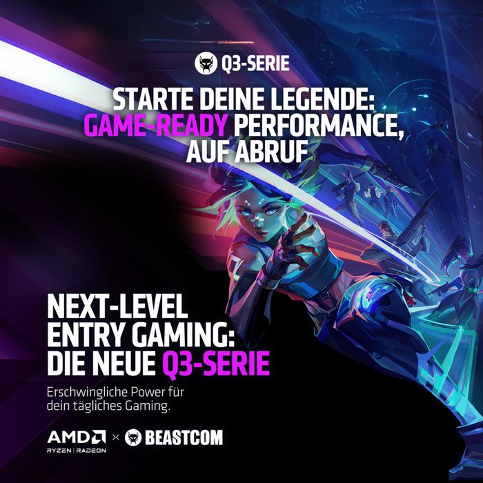 BEASTCOM Q3 Essential Gaming, PC Gamer Complet, AMD Ryzen 3 4300G 4X 4 ...