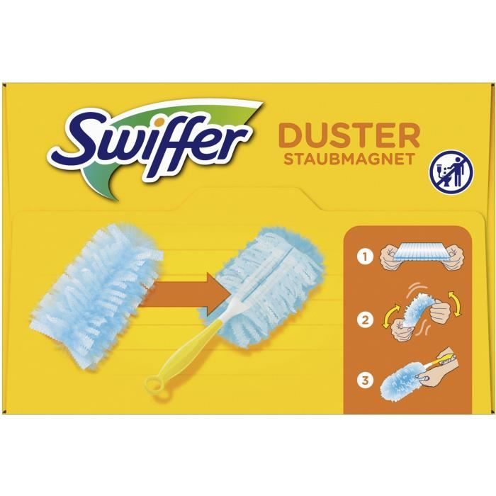 Swiffer Duster Kit, 1 Plumeau + 15 Recharges, Plumeau Poussière, Attrape- Poussière et Retient la Poussière4 - Cdiscount Au quotidien