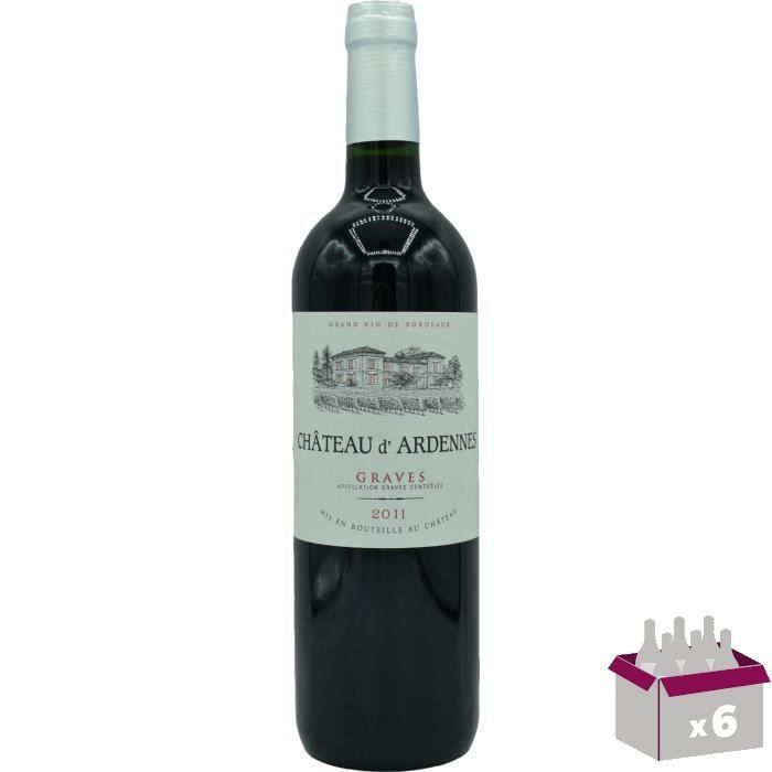 Château d'Ardennes 2011 Graves - Vin rouge de Bordeaux x6
