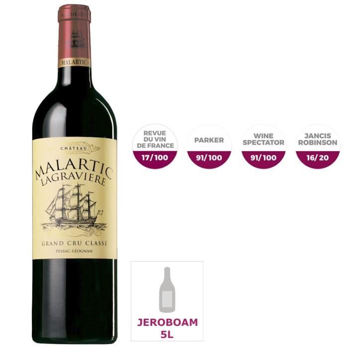 Jéroboam Château Malartic Lagravière 2011 Pessac-Léognan Grand Cru - Vin rouge de Bordeaux