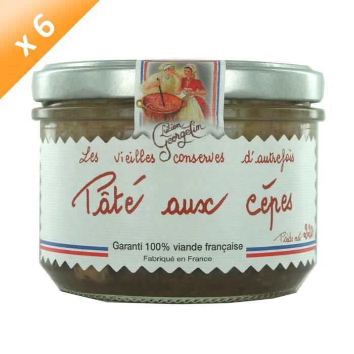 Lot de 6 Pâtés aux Cèpes 220g LUCIEN GEORGELIN