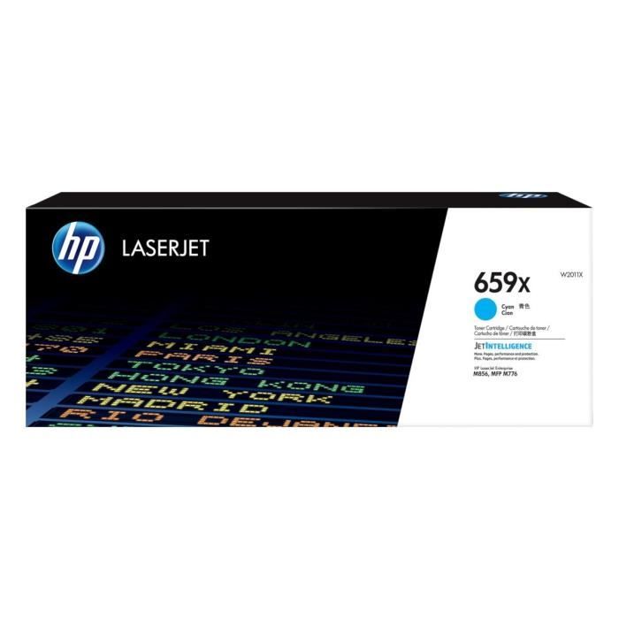 HP 659X Cartouche de toner cyan LaserJet grande capacité authentique (W2011X) pour Color LJ Enterprise M856/MFP M776z/M776zs/M776dn