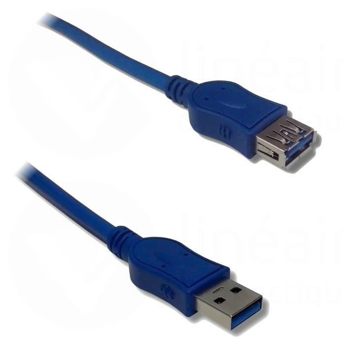 Câble Rallonge USB 3.0 A mâle / A femelle 3m - Cdiscount Informatique