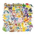 50 pièces Stickers autocollants de Animés Pokemons étanche  pour bagages ordinateur portable-0