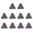 10 pièces Simulation Volcan Orner Volcan Jouet Modèle Artificielle Paysage Ornement-0