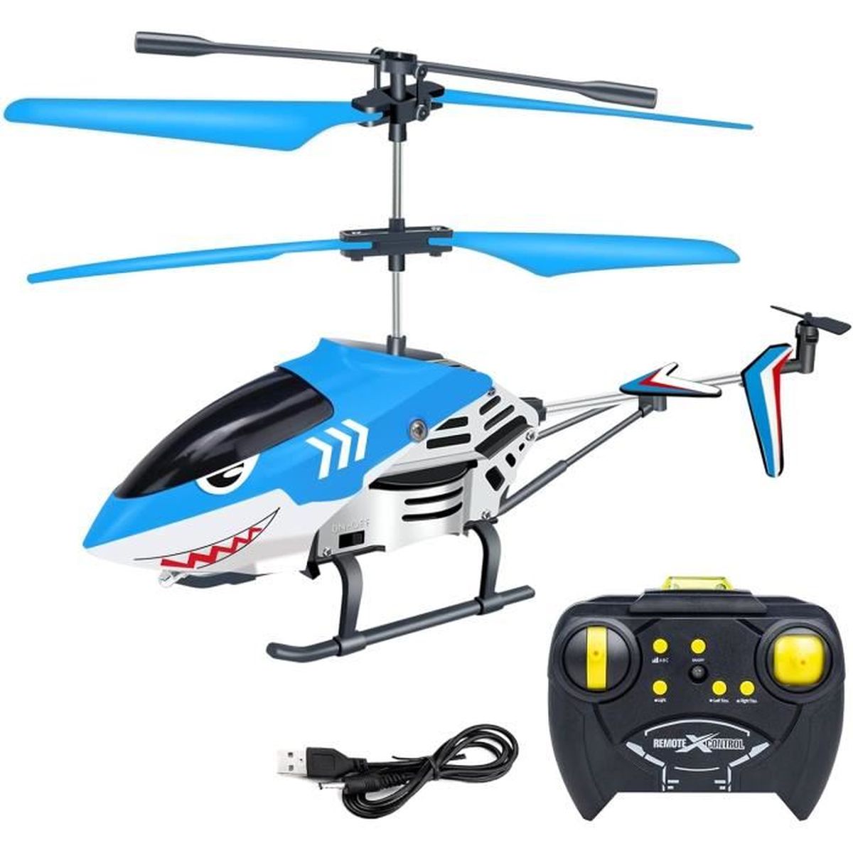 Hélicoptère RC Télécommandé Pour Enfants - 2 Batteries, 30 Min De Vol - Rouge - Neuf