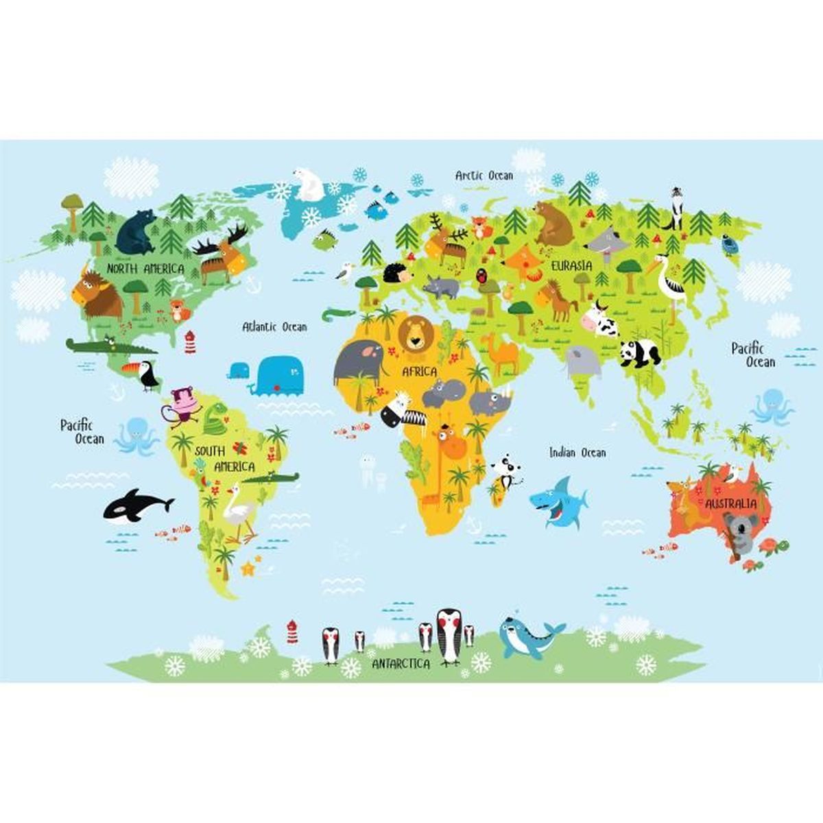 Tapis Vinyle Carte Du Monde 99x150cm Achat Vente Tapis Soldes Sur Cdiscount Des Le 20 Janvier Cdiscount
