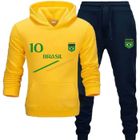 NPZ Jogging survêtement - Bresil - Enfant - Jaune - Manches longues - Football indoor