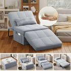 NHHF Canapé-lit Pliant avec Oreiller-180X80X38 CM,Fauteuil-lit 4 en 1,Dossier inclinable 5 Positions,avec Poche de Rangement,Gris Clair