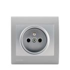 SIEMENS Prise 2P+T Silver Delta Iris + Plaque basic Silver