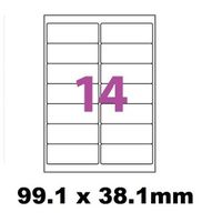 15 planches de 14 étiquettes transparentes Mat 99.1 X 38.1