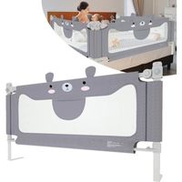 HENGMEI Barrière de lit Réglable en hauteur 150 cm Protection anti-chute Pour bébé et enfant