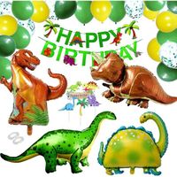 Ballons de baudruche HEYZOEY Decoration Dinosaure, Ballon Anniversaire Dinosaure Gateau pour Enfant Garçon Anniversaire fête