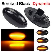 phares - feux,Dynamic Smoked Black--Clignotant latéral dynamique à Led, 2 pièces, clignotant séquentiel, indicateur ambre pour Toyot