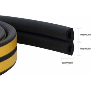 Garniture De Bord En U Caoutchouc Uxcell - 6,5 Pieds - Noir - Pour Bord 0,8 à 1,5 Mm