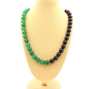 Collier 15 perles Agate jaune 8 mm chaîne inox - A Bijoux