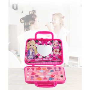 jeu de simulation Ensemble de jouets de maquillage lavable f/ête danniversaire de No/ël bo/îte-cadeau papillon pour enfants coffre-fort non-toxique v/éritable beaut/é cosm/étique filles