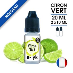 LIQUIDE E-liquide saveur Citron Vert 20 ml en 0 mg de nico
