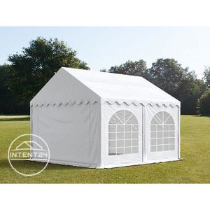 TONNELLE - BARNUM Tente de réception TOOLPORT 3x3m - PVC - Blanc - Autoportante - Métal