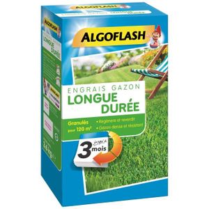 ENGRAIS ALGOFLASH Engrais Gazon Longue durée 3 mois - 3,6kg