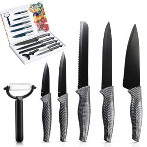 ENSEMBLE DE DÉCOUPE Set de 6 couteaux de cuisine Ensemble de couteaux 