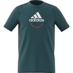 T-SHIRT T-shirt Adidas Original B Bos Smile - Vert - Enfant - Manches courtes - Col arrondi