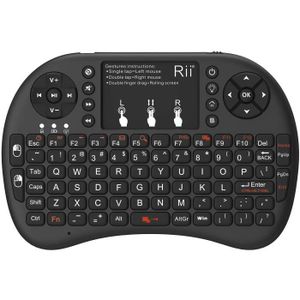 CLAVIER POUR TABLETTE Rii i8 + 2,4 GHz Mini clavier sans fil avec Touchp