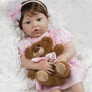 POUPÉE RUMOCOVO® Paradise Galleries Bébé Reborn Toddler En Silicone Vinyle Pretty In Pink, 20 Pouces (50 Cm)