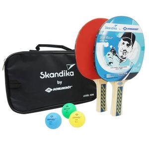RAQUETTE TENNIS DE T. Set de raquettes de ping-pong avec 3 balles Skandika