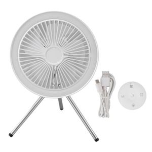 VENTILATEUR ZJCHAO Camping Light Fan, 3 Level Wind Adjustment 