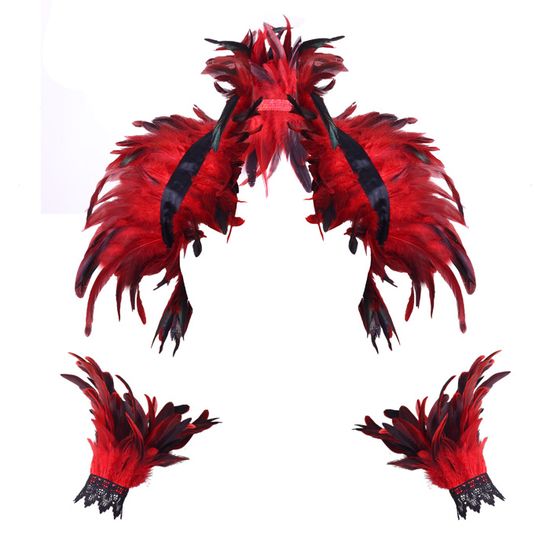 Bracelets En Plumes Naturelles ISAKEN Pour Femme - Pour Carnaval, Halloween, Cosplay - Coloré - Taille Unique