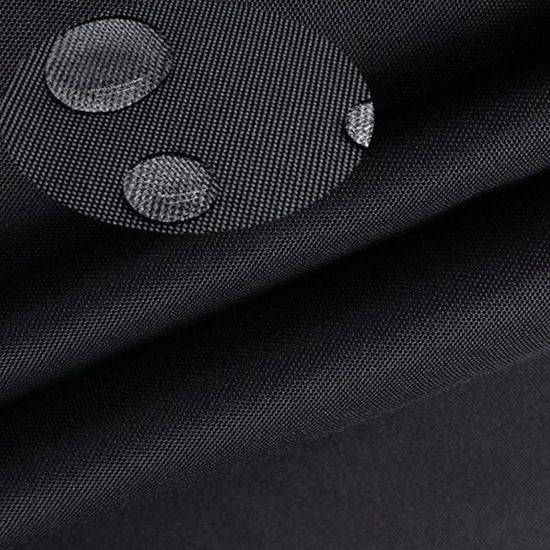 Tissu Imperméable 600 Deniers 200x150cm Noir - Toile Robuste Pour Coussin Extérieur Et Couture