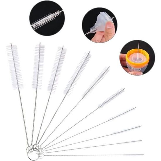 Lot De 7 Brosses De Nettoyage Biberons Et Bouteilles Bébé - Kit Complet Avec Brosse Éponge Et Pince