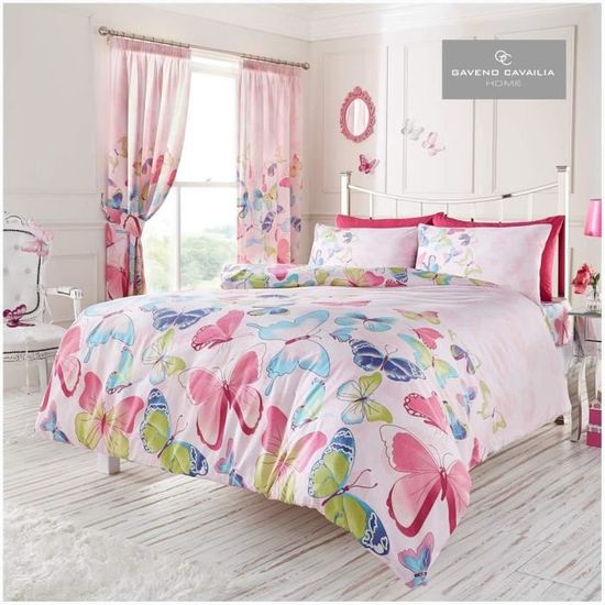 Parure De Lit Damassée GC GAVENO CAVAILIA - Motif Floral Rose Pâle - Polycoton 50/50 - Disponible Du Simple Au Super King