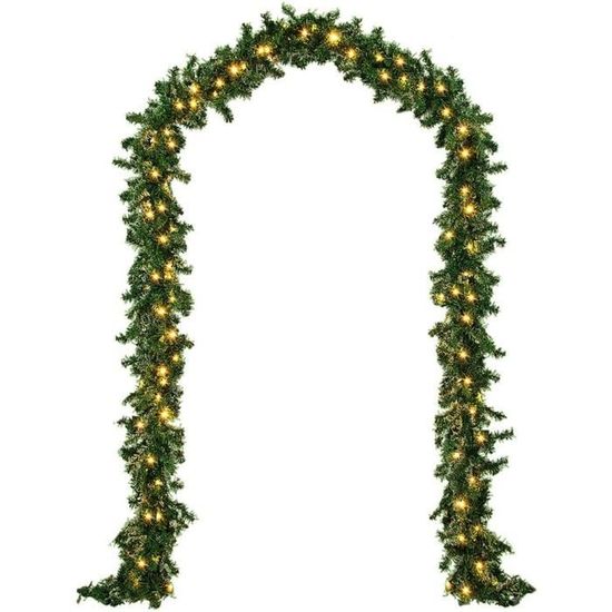 Guirlande Sapin De Noël 2,7m Avec 30 LED | Pour Escalier, Porte, Cheminée | DIY Déco Festive - 3