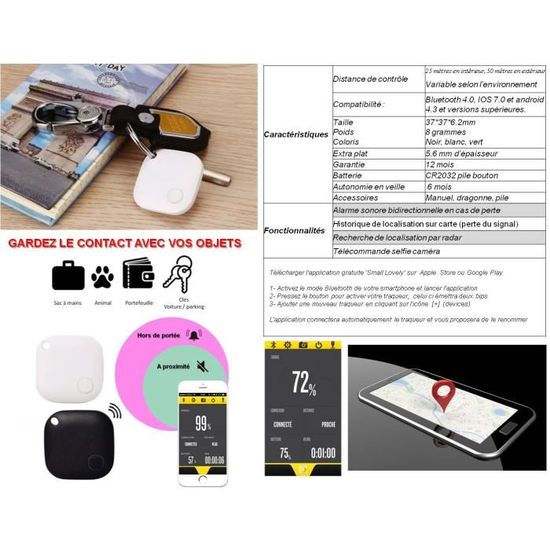 Lot De 2 Porte-clés Pour Apple AirTag - En Silicone - Avec Anneau De