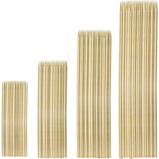 300 Brochettes En Bambou De 25 Cm - Pour Barbecue, Apéro, Brochettes De Fruits, Viande, Usage Cuisine Et Fête