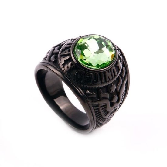 ARMEE AMERICAINE 12 pour8 Bague gravee de l armee americaine pour hommes couleur or acier inoxydable b Achat Vente bague anneau ARMEE AMERICAINE 12 pour8