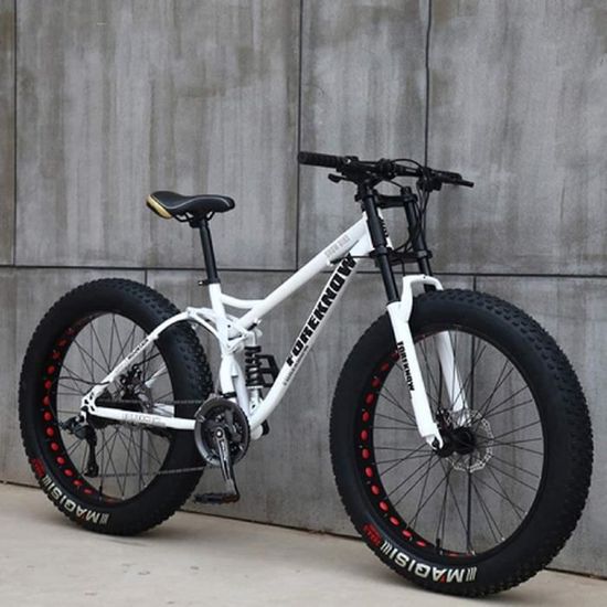 26-Zoll Fatbike Mountainbike Für Erwachsene - 27-Gang Shimano Schaltung - 4,0 Zoll Breitreifen - Mit Scheibenbremsen