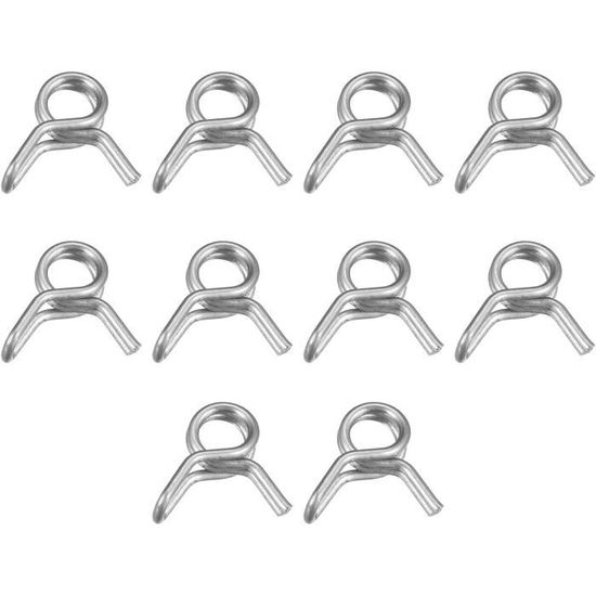 Lot De 10 Colliers De Serrage Ressort Double Fil En Acier 