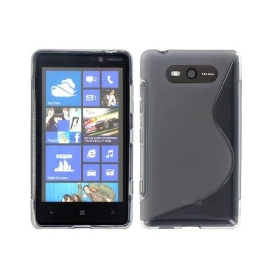 Étui Portefeuille Pour Nokia Lumia 820 - Housse En Similicuir Avec Stand Horizontal Et Fente Carte - Noir De Jais - 9