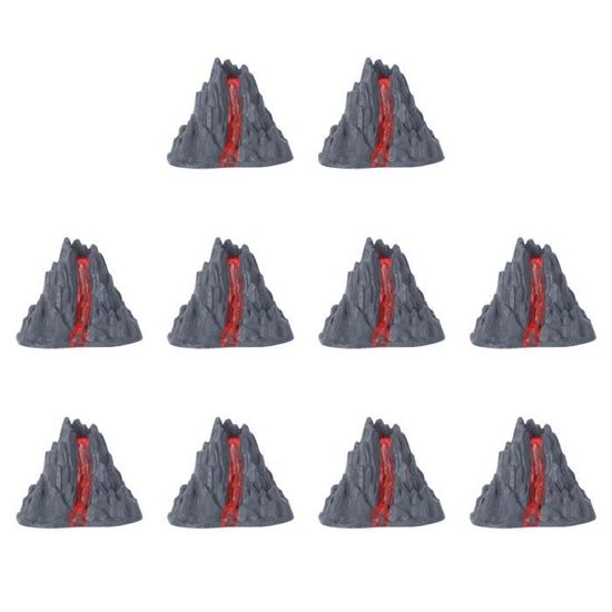 10 pièces Simulation Volcan Orner Volcan Jouet Modèle Artificielle Paysage Ornement