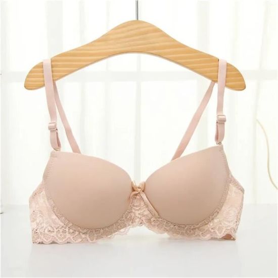 Soutien-gorge 85A Blanc à Motifs – Sans Armature, Réglable, Coton/élasthanne, Fille