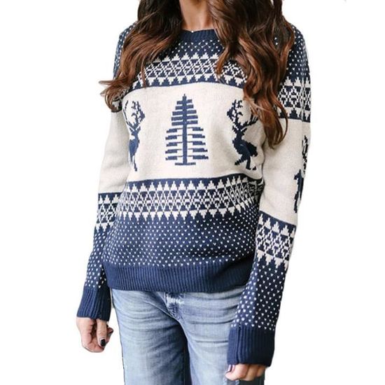 Pull de best sale noel jacquard femme
