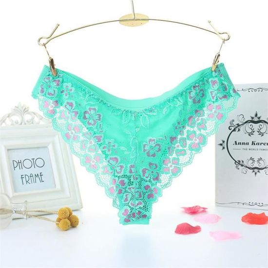 Culotte Vert Menthe Brodée Fleurs – Taille 8, Dentelle – Neuf Avec étiquettes