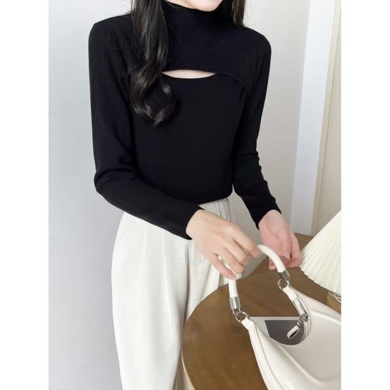 Gilet Femme Dos Séparé - Tricot En Laine Mélangée - Longueur Hanches - Neuf Avec étiquettes