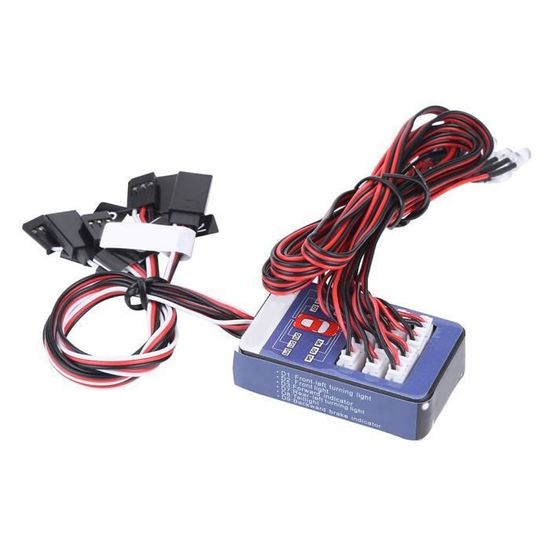 Kit Éclairage LED RC Jadpes - 8 Lumières Avec Clignotants Pour Avion/Helico