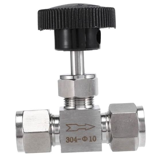 Vanne à Aiguille Réglable Acier Inoxydable SS304 - 1/8" 1/4" 3/8" 1/2" Filetage Interne
