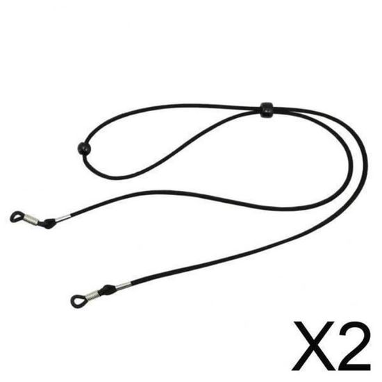 Chaîne De Lunettes élastique Avec Embouts Silicone - Longueur 73 Cm - Pour Lunettes De Lecture, Soleil, Sécurité